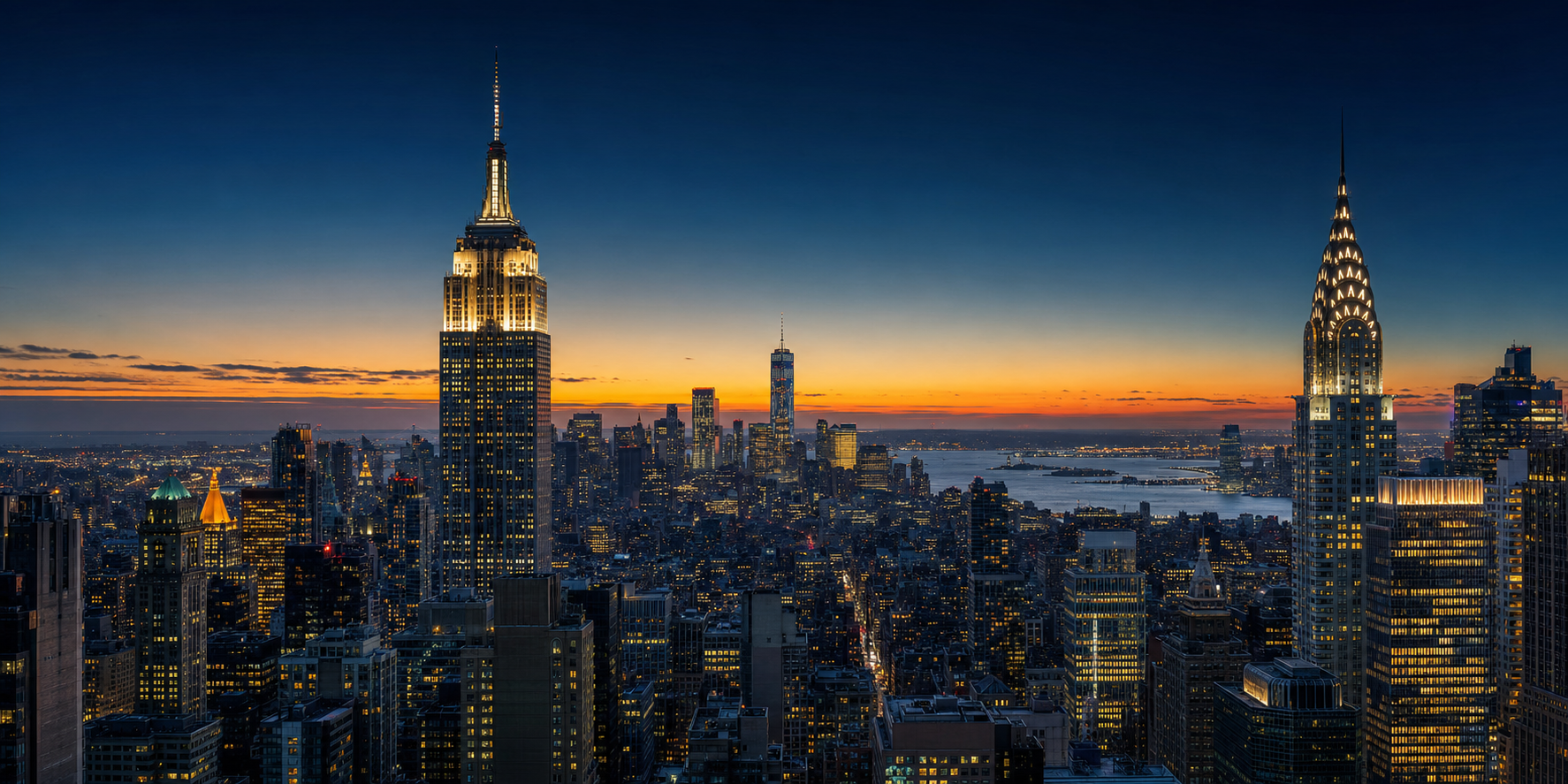 Manhattan cityscape — PSI security services across NYC, Long Island, and Westchester